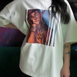 Koszulka oversize postać rpg zaprojektowana przez necroccultist.tattoo