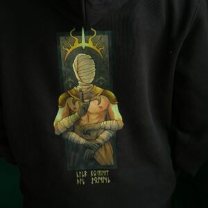 Bluza czarna tył nadruk Olek