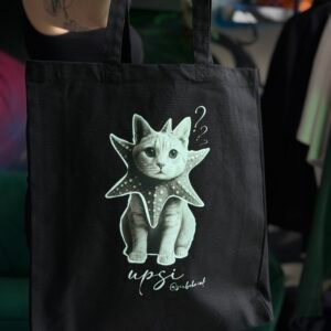 Torba shopper bag Kot & rozgwiazda by Sirboho.ink